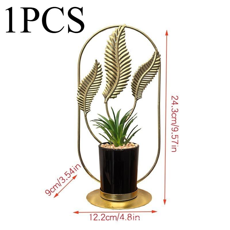 

1/2pcs Artificial Potted Plant Ornaments Iron Home Table Decoration Handmade Crafts Home Decoration Ornaments