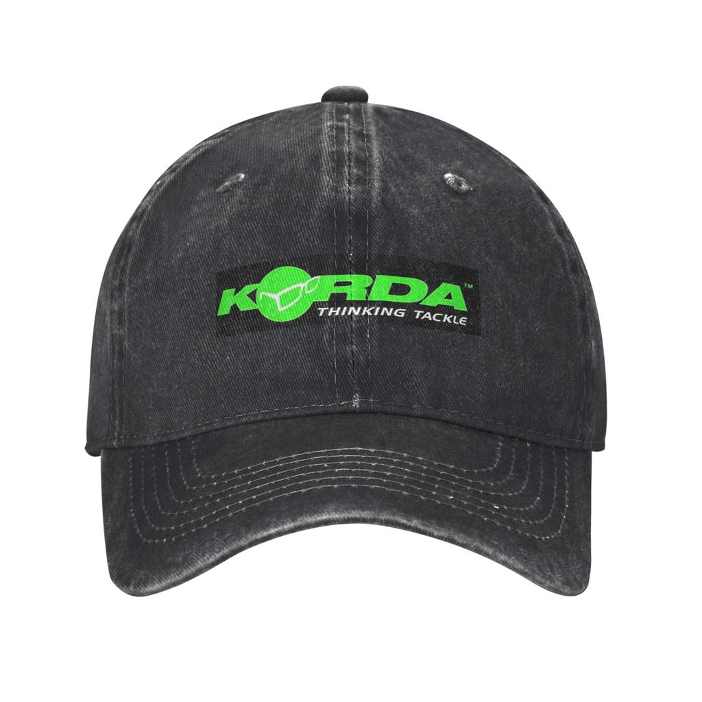 Korda Fishing Logo Denim Fabric Cap Casual Baseball Caps Adjustable Hat Summer Unisex Baseball Hats