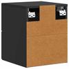 Wall Mounted Nightstand Black 33 x 34.5 x 40 cm