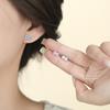 Colorful Zircon Bow Stud Earrings for Women - Playful Little Princess Style, High-end Exquisite Jewelry
