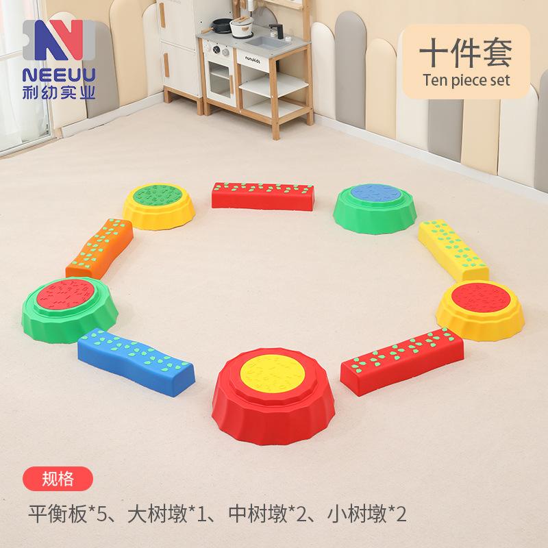 

Детский тренажер Sensation Stump Single Plane Bridge Детский сад Гимнастическое бревно Вестибюль Игрушки для раннего развития Тактильный камень для перехода зелёный/синий