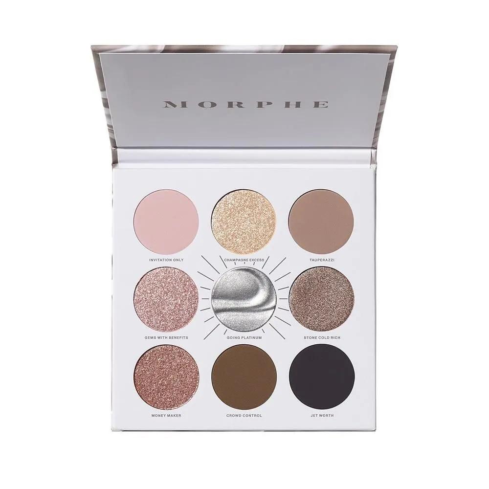 MORPHE Eyeshadow Palette 1 Pack Going Platinum Morphe Rich & Foiled Artistry Palette - Foil-Effect Smoke