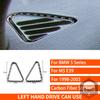 For BMW 5 Series M5 E39 1998-2003 Real Carbon Fiber Sticker Radio AC CD Shift Door Lift Panel Car Accessories Ide Decorative