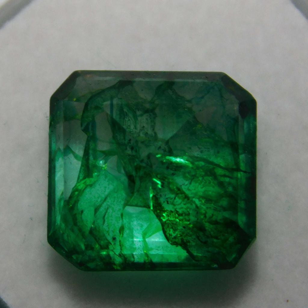 Natural Green Emerald Loose Gemstone 9 Ct Square Cut for Jewelry Making and Gem Collections
