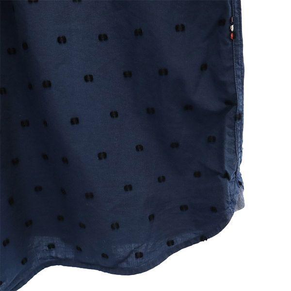 LACOSTE Overall handle Long sleeve Button down shirt 39 blue Cotton shirt Men's Used