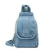 Vintage Denim Bag Multi-functional Chest Bag Women Backpack