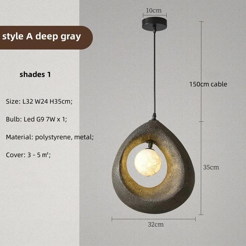 Modern LED Wabi Sabi Pendant Lights Hanging Lighting Minimalism Suspend Living Room Bedroom Home Indoor Decor Lamps Fixtures
