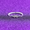 Xiaohongshu Gemini Moissanite Chain Ring: Versatile Niche Design In 925 Sterling Silver