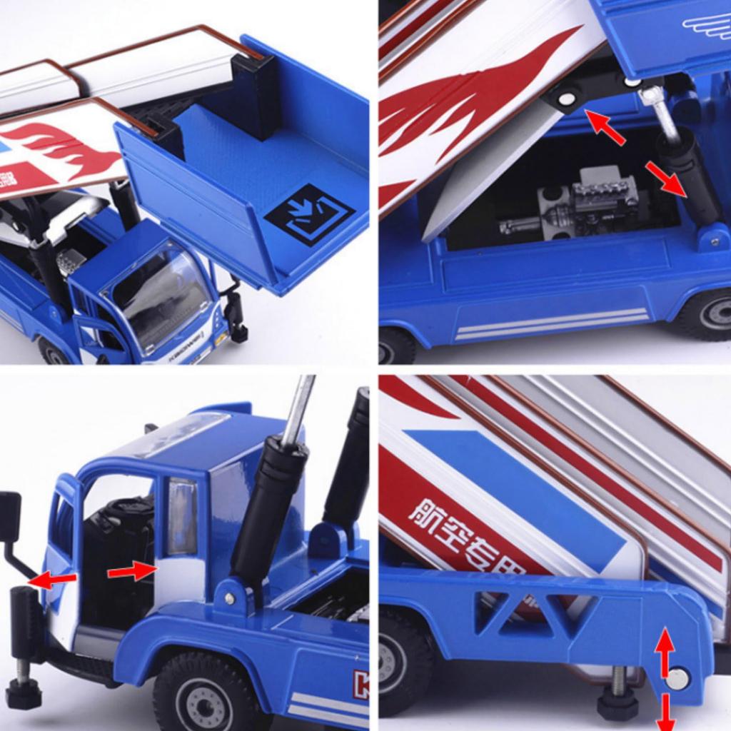 Scale Passenger Elevator Airport Boarding Vehicle Model Alloy Diecast Car Model for Home Decoration 143
