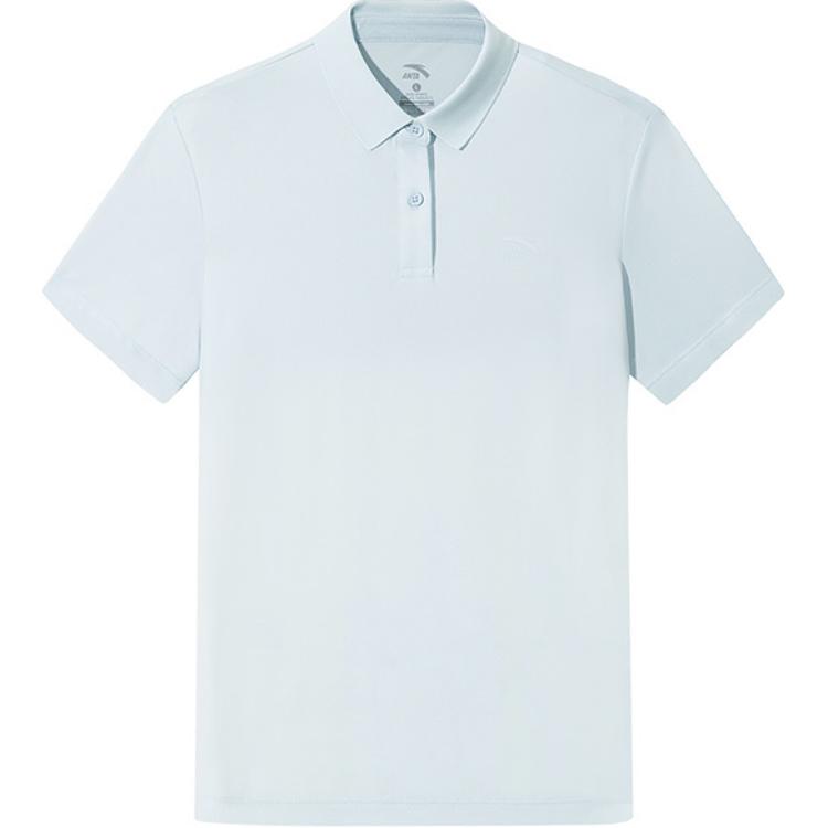 

Anta Comfortable Casual Simple Solid Color Moisture Wicking Sports Polo Shirt Women tops Illusion-Blue 962528116-7 L