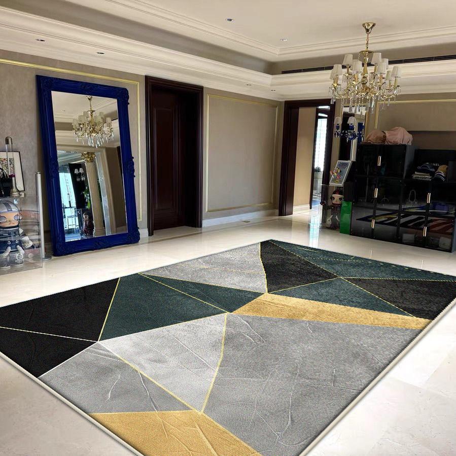 Geometric Large Area Living Room Rugs Decoration Household Foldable Washable Carpets for Bedroom 200x300 Lounge Soft Floor Mat