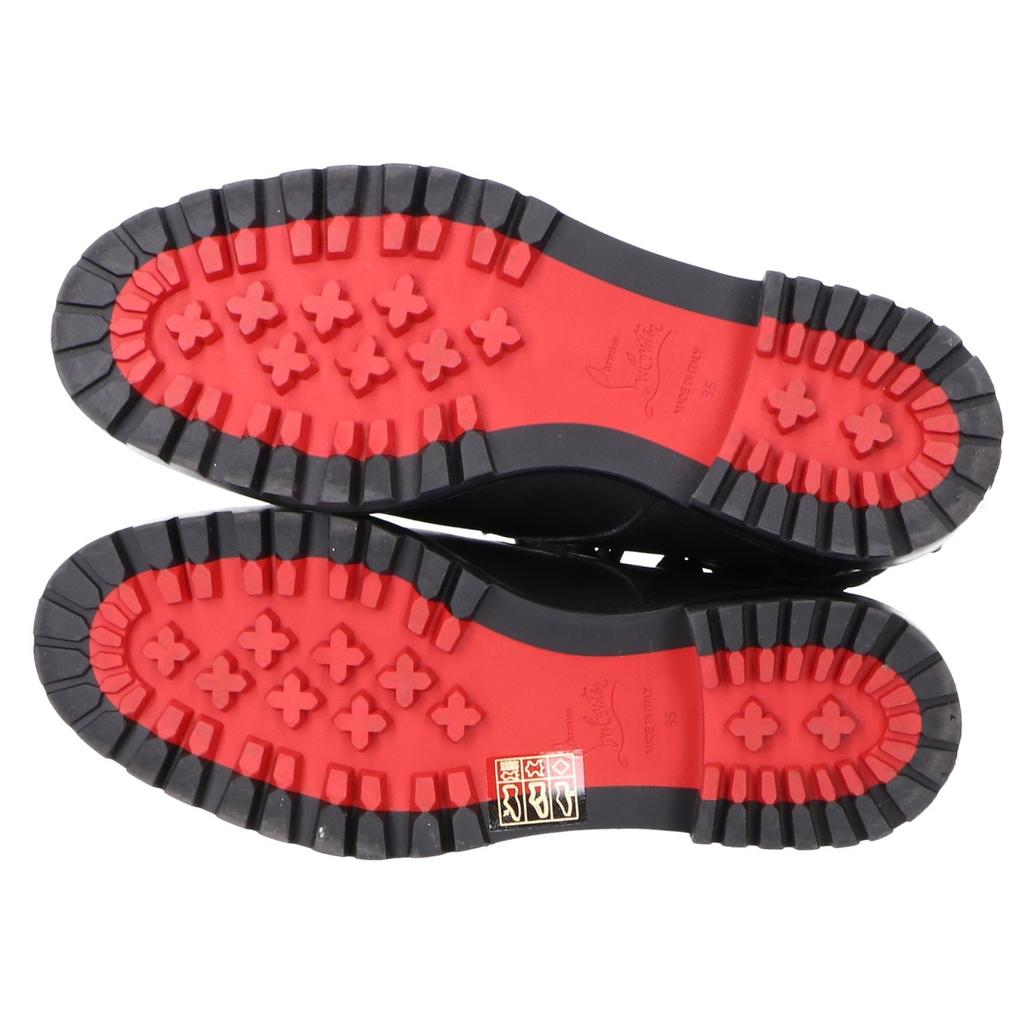 Christian Louboutin [Beautiful Condition] MAYR Lace-Up Ankle Boots shoes 35 blackUsed