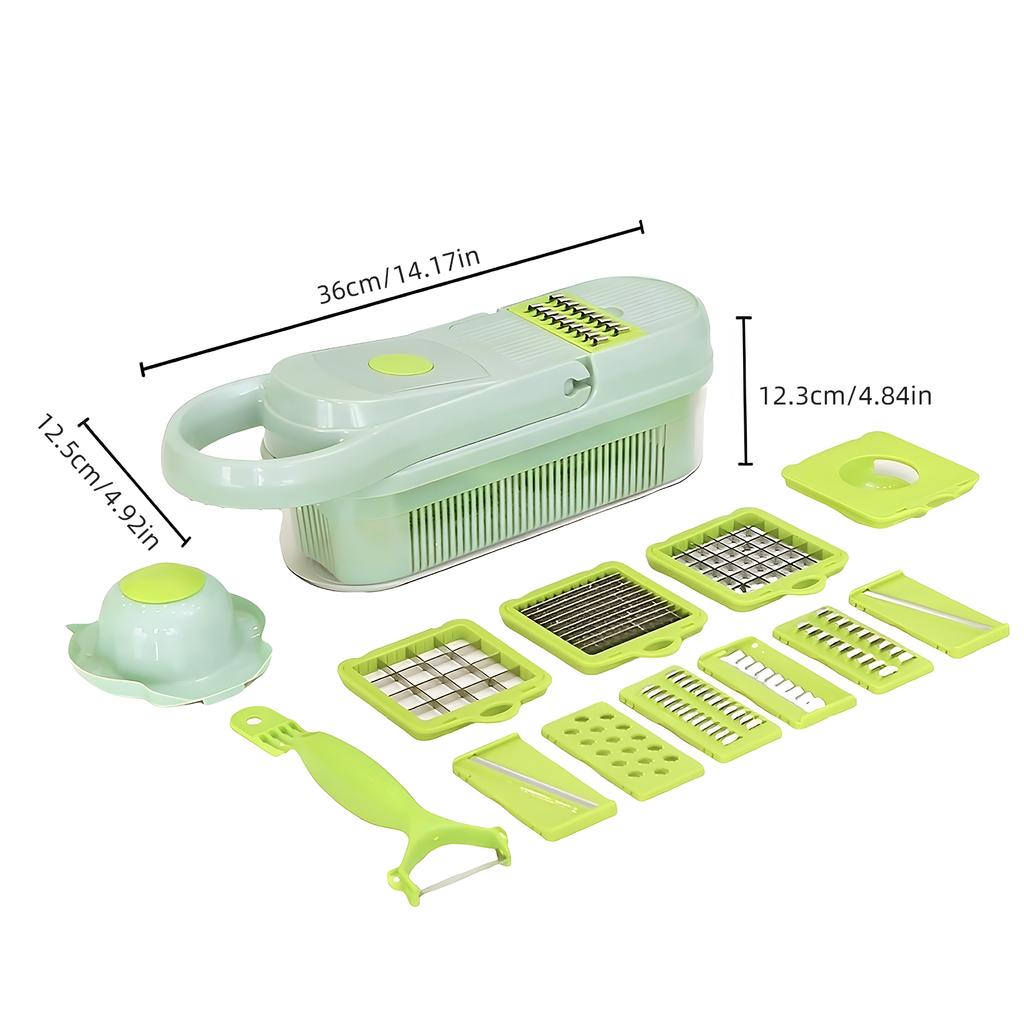 Vegetable Chopper Food Slicer 15 In 1 Multifunctional Kitchen Vegetable Slicer Dicer Cutter with 9