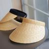 Spring and Summer Fine Straw Empty Top Hat Children's Leisure Sunscreen Hairpin Hat Seaside Travel Fashion Straw Hat