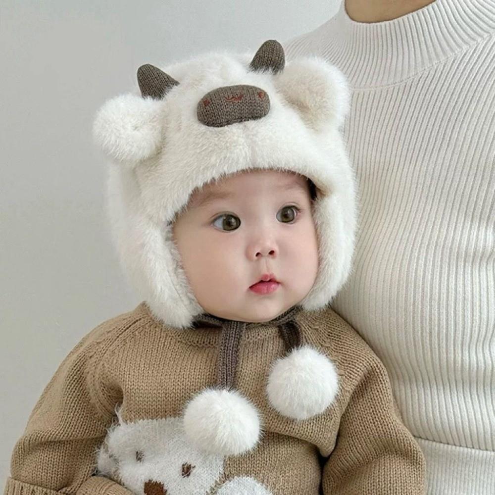 Cartoon Animal Winter Baby Hat Thickened Ear Protection Cap Kids Earflap Bonnet Hat  for Children