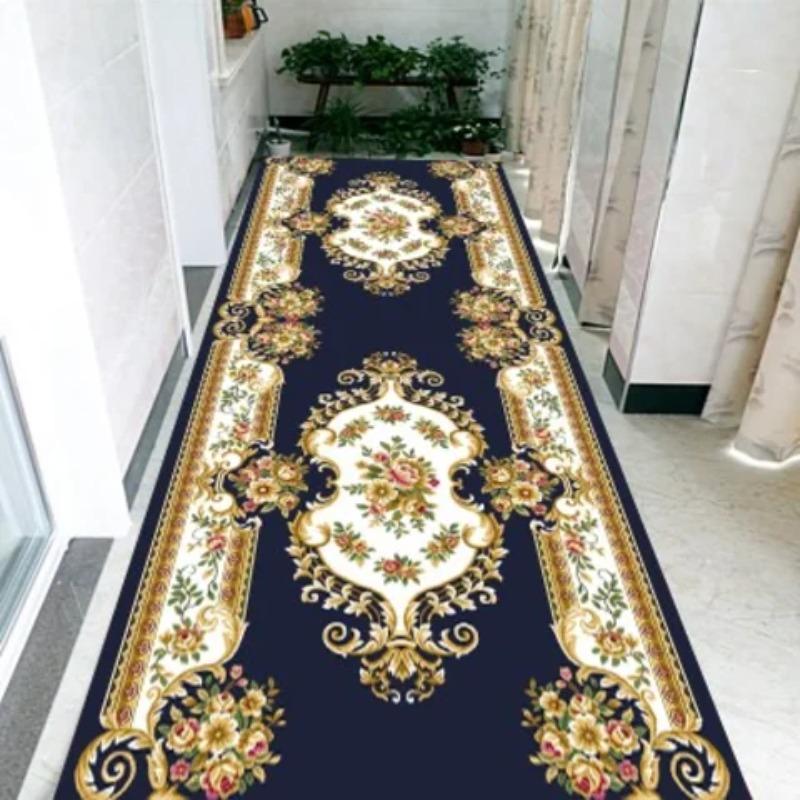 European Long Corridor Carpets for Hallway Living Room Decoration Home Anti-skid Entry Floor Mats Hotel Lobby Stairway Area Rugs