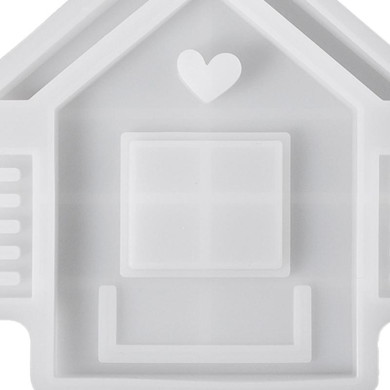 Creative House Balcony Window Heart Silicone Mold for Flower Pots Resin Jewelry Crafting Decorative Gardening Gift