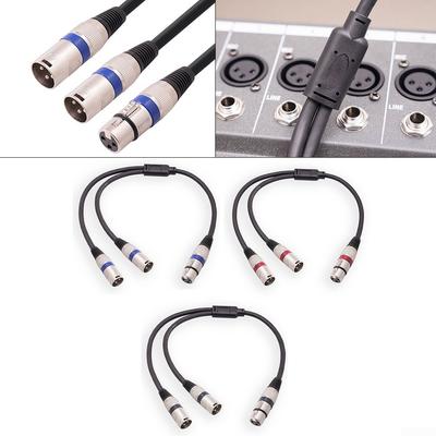 Cablu splitter XLR 20*15CM 3Pin echilibrat Negru Albastru