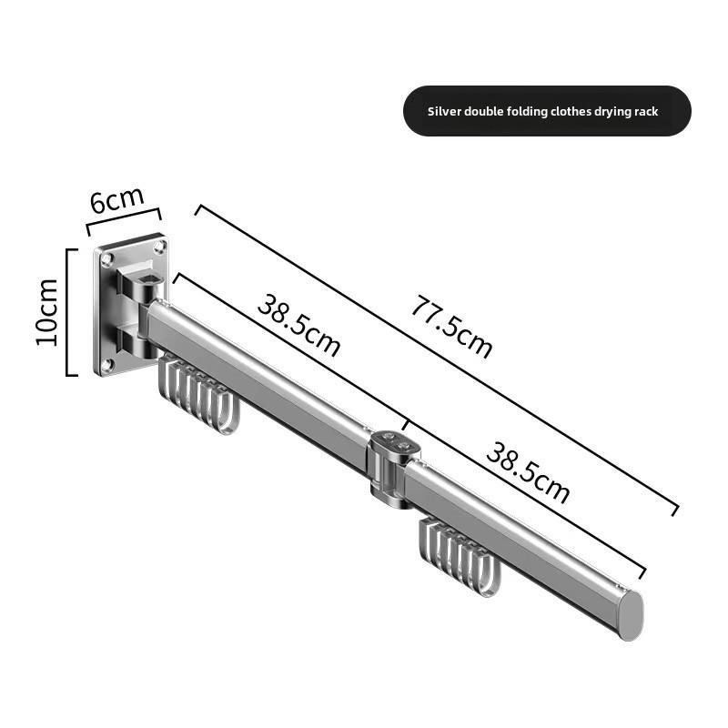 Wall-Mounted Foldable Clothes Drying Rack for Balcony and Bathroom