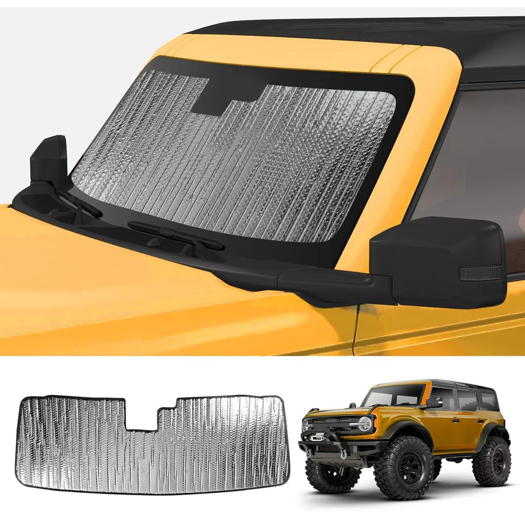 Doppelseitige Aluminiumfolie Sonnenschutz und Wärmeisolierung Auto Halb-Abdeckung Sonnenschutz Visier Geeignet für Auto Sonnenschutz Frontgetriebe