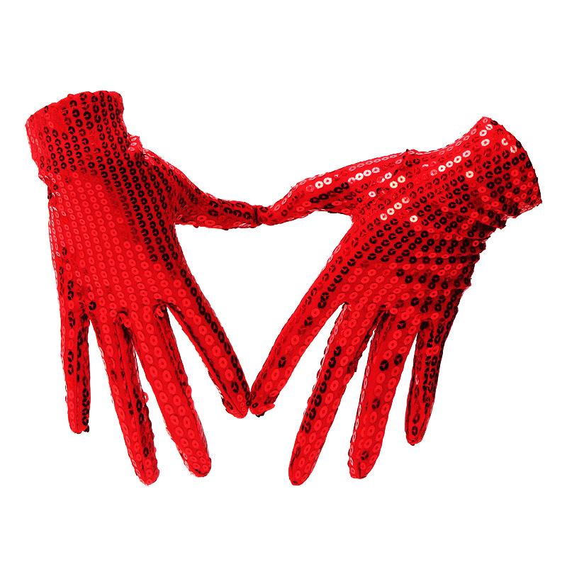 Sequins Stage Performance Props Gloves Adult Halloween Cosplay Dancing Show Magic Fashion Personality Hip Hop Woman Men