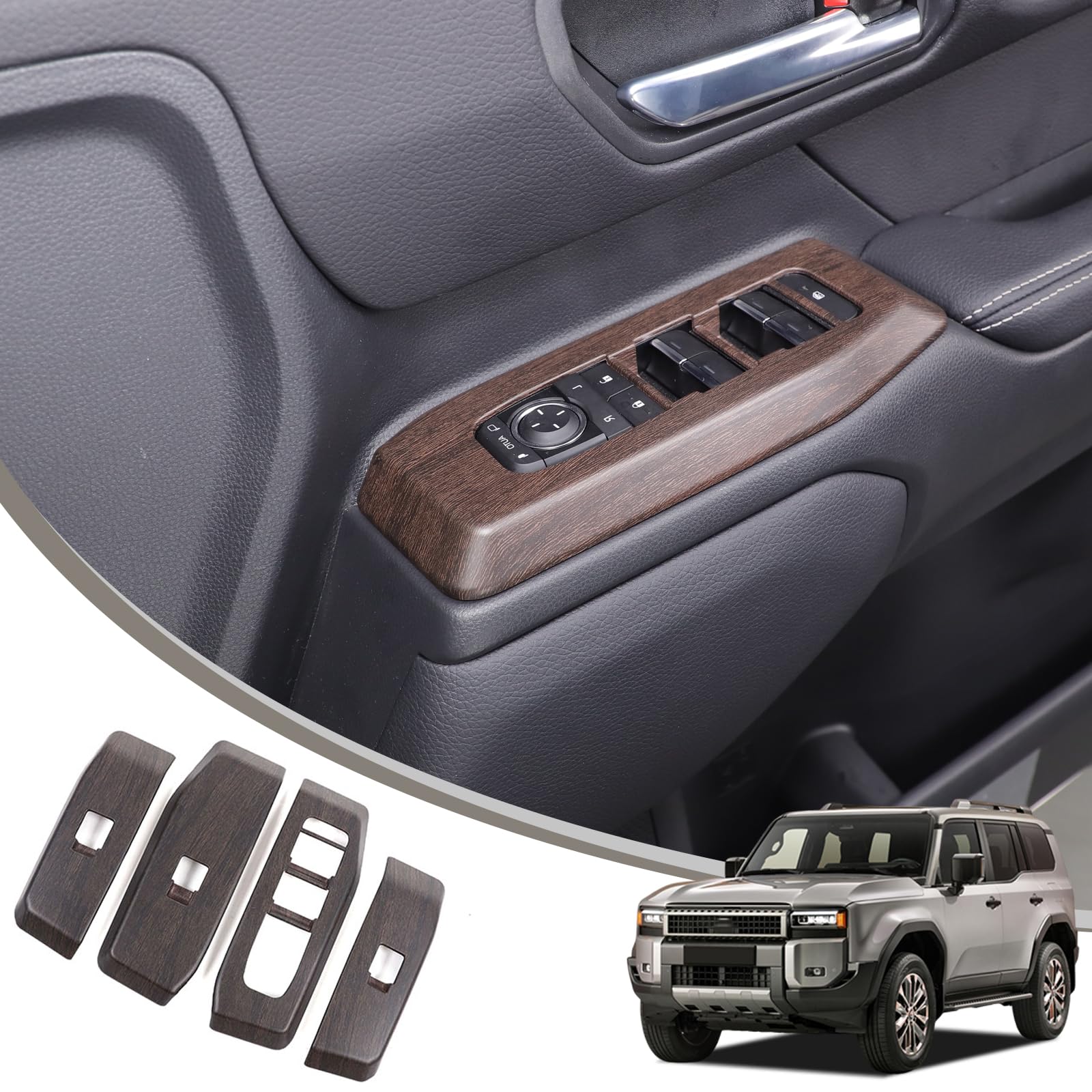 

METYOUCAR Toyota Land Cruiser 250 Cruiser Dedicated Door Switch Door Switch Switch ABS Adhesive Easy Interior Custom Car Set Drive (Land 250) Frame,