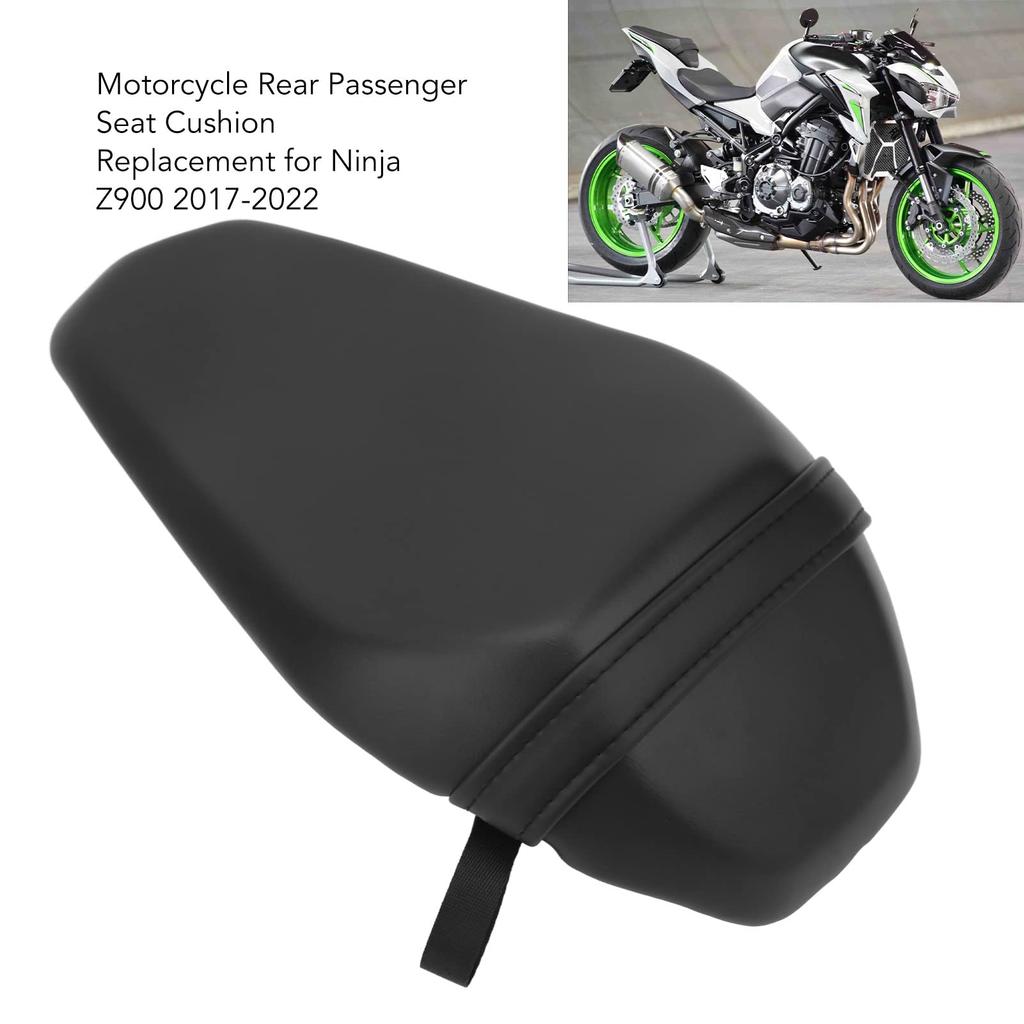 Qiilu Motorcycle Pillion Seat Motorcycle Rear Pillion Seat Cushion Pressure Relief Comfort Passenger Pad Replacement for 900 Pad,