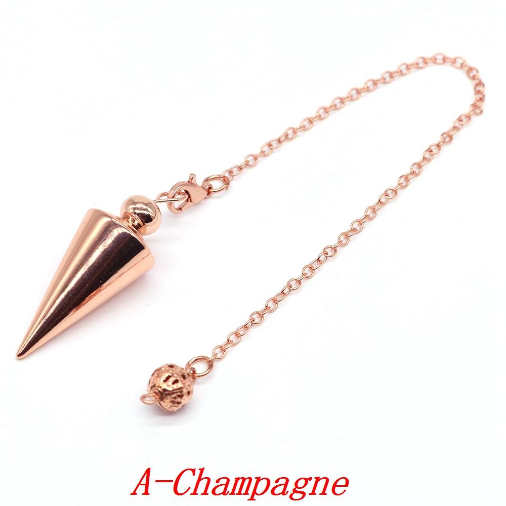 Metal Pendulum For Dowsing Divination Pendulos Spiral Cone Gold Color Copper Radiesthesia Pendulums Healing Pendule