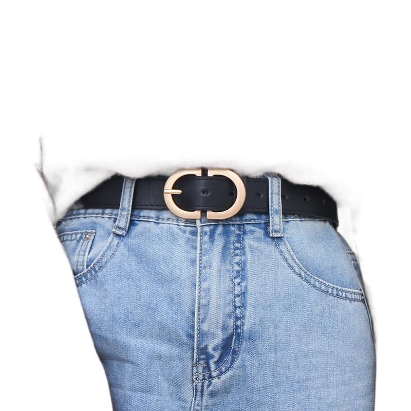 Trendy Korean Style Simplistic Black Pu Belt Perfect For Summer Outfits