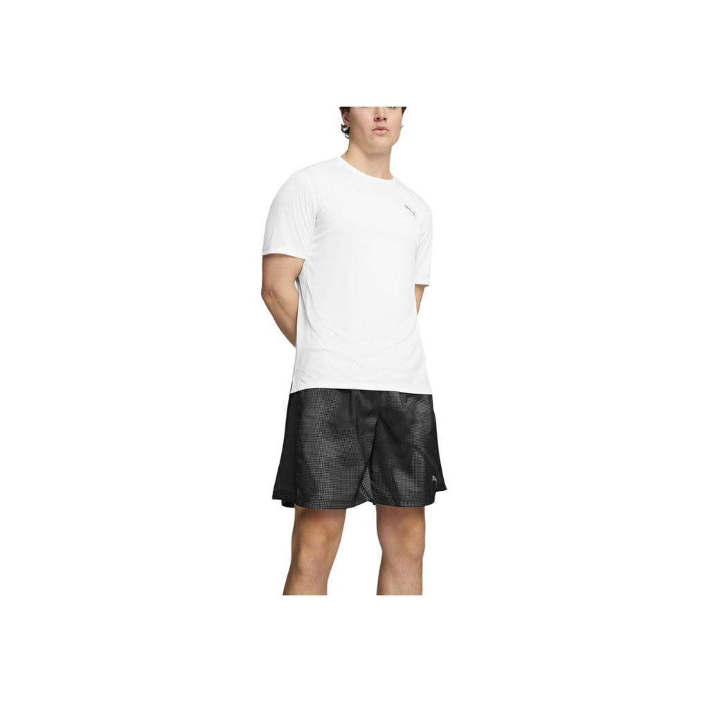 Puma Run Favorite Moisture Wicking Running Training Solid Color Short Sleeve T-Shirt Men Tops White 525456-02