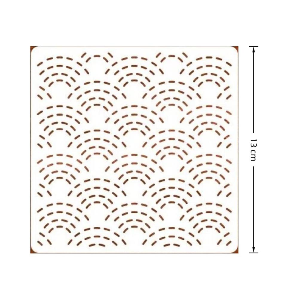 Migiss Sashiko Stencil Set of 9 Reusable PET Sashiko Traditional Japanese Ichimatsu Templates, Material, Ruler, Patterns Asanoha, Seigaiha, Pattern,
