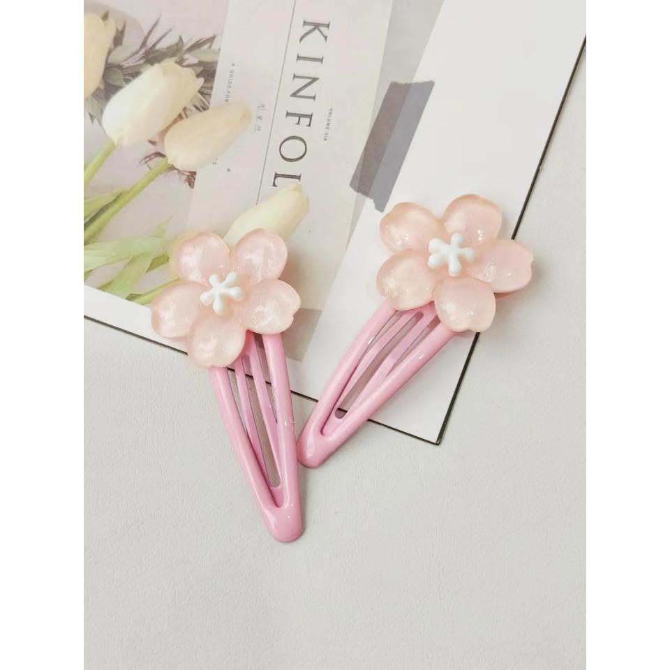 10 Pcs Weet And Transparent Cherry Blossom Hair Clips For Women Hair Accessories Bangs And Side Clips Suitable For Daily Use