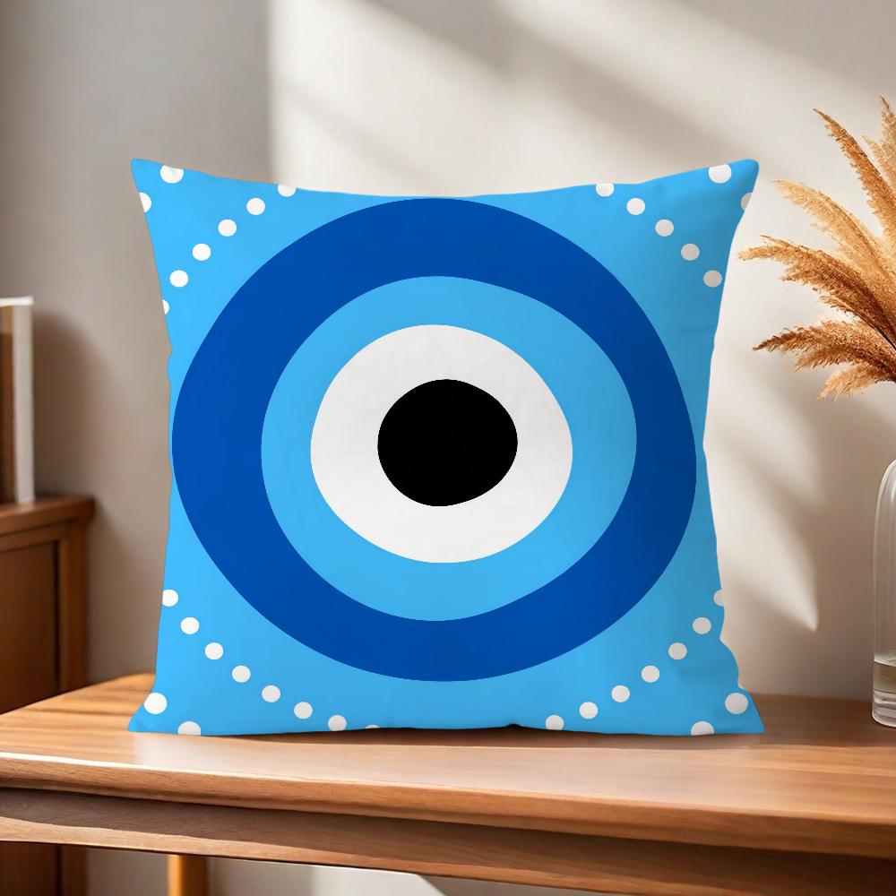 Comfortable Nazar Soft Pillow Case Evil for Sofa Living Art Room Home Amulet Office Decor and Protective Eye Covers