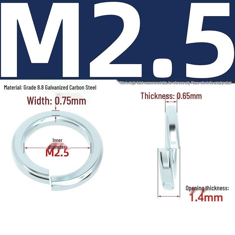 Grade 8.8 Galvanized Open Coil Spring Washer, M3-M30mm