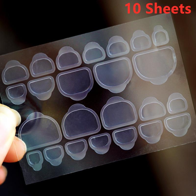 New Style Double-Sided Nail Adhesive Stickers Breathable Transparent Bendable Fake Nail Glue Fake Nail Tips for Women and Girls