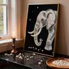 Pearl Elephant DIY Diamond Art Kits 15.7x19.6inch Gem Art Diamond Painting Kits Without Frame for Adults Gift Idea Home Wall Decor