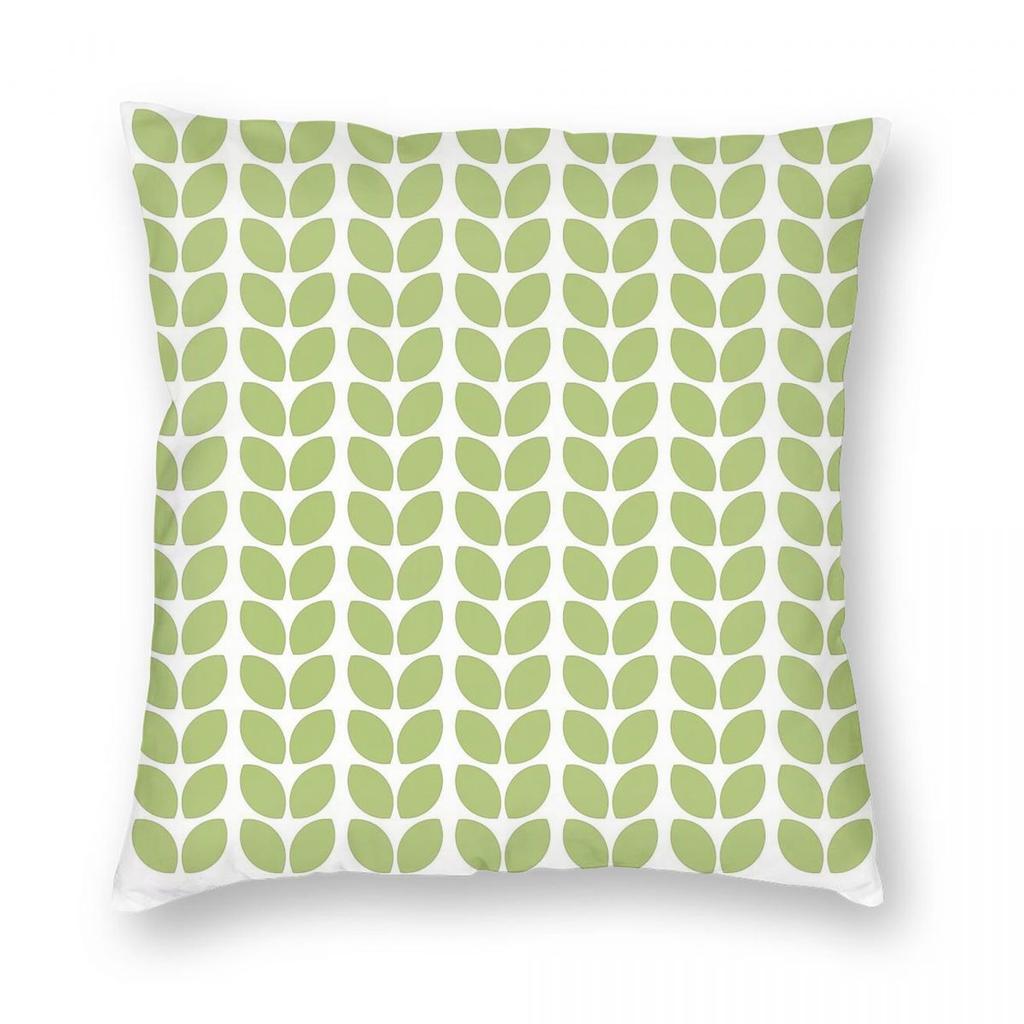 Leaves Green Square Pillowcase Polyester Linen Velvet Creative Zip Decor Throw Pillow Case Room Cushion Case