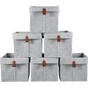 6Pcs Storage Cubes Closet Clothes Shoes Storage Containers Foldable Felt Fabric Cube Storage Bins Toy Cube Baskets Saves Space