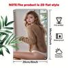 Beige Metal Wall Art Woman - Durable 2D Decor for Home, Cafe, Bar