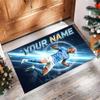 Erling Haaland Printed Crystal Velvet Rug Non‑Slip Crystal Velvet Carpet For Sofa Bedroom Indoor Home Decoration