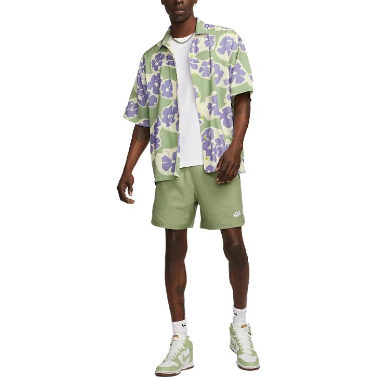 Nike Shirts Men's Green Yellow Polo Collar Moderate Other DX1846-386