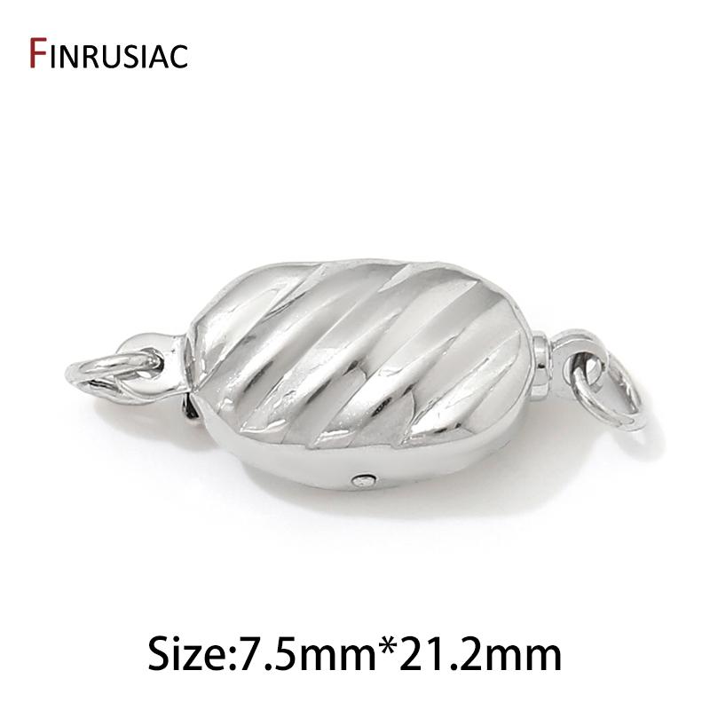 

18K Gold Plated Brass Connector Buckle Ingot Clasps,Bayonet Clasps For DIY Jewelry Makings Findings,DIY Jewelry Accessories 1 piece