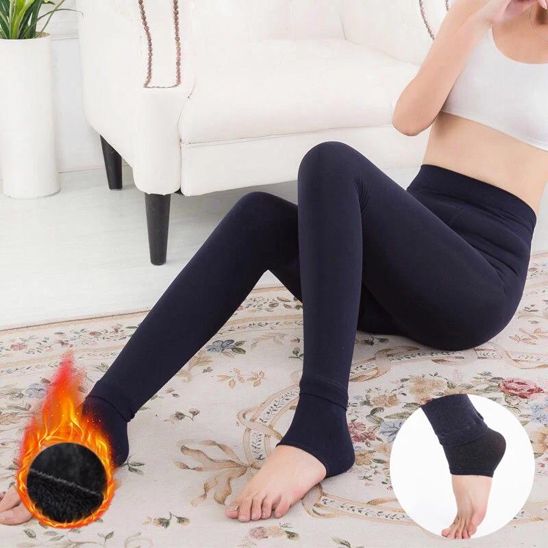 2025 Women Thermal Stockings Winter Warm Elastic Slim Fleece Tights Pantyhose Thicken Plush High Waist Leggings Stocking Pants