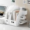 Pegboard Design Desktop File Storage Rack with Pegboard Organizer DIY Perforated Board Storage Box Stable File Organizer Holder