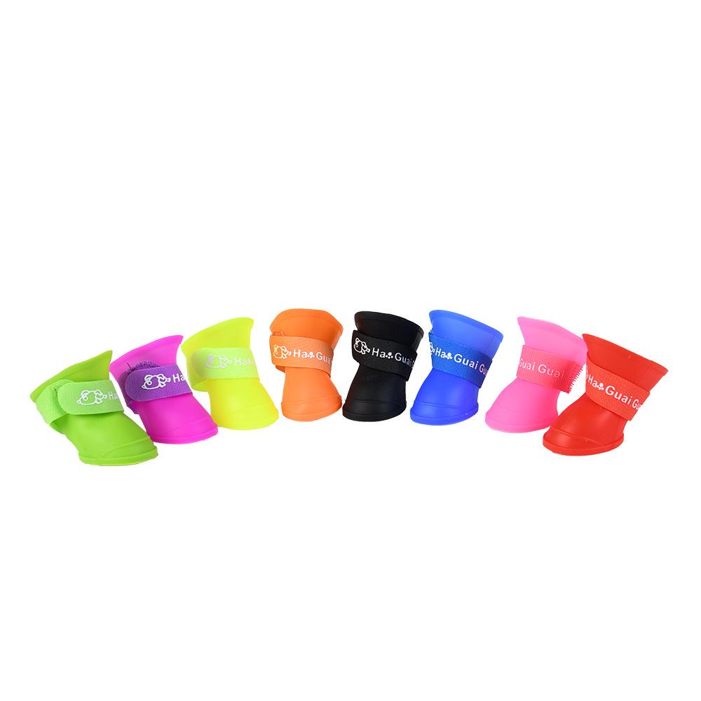 Candy Color Non-Slip Pet Rain Boots - Wear-Resistant, Fashionable & Cute Shoes for Dogs