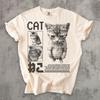 Lustiges Katzen-Grafik-T-Shirt, Pixel-Katzen-Shirt, Retro Y2K Katzen-T-Shirt, Vintage Katzenliebhaber Geschenk, Comfort Colors Grafik-T-Shirt