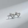 2 Paires Boucles d'Oreilles Créoles Petites Câlins en Acier Inoxydable Pour Femmes Petit Pendentif Cristal Zirconium Boucles d'Oreilles Cartilage Bijoux Piercing