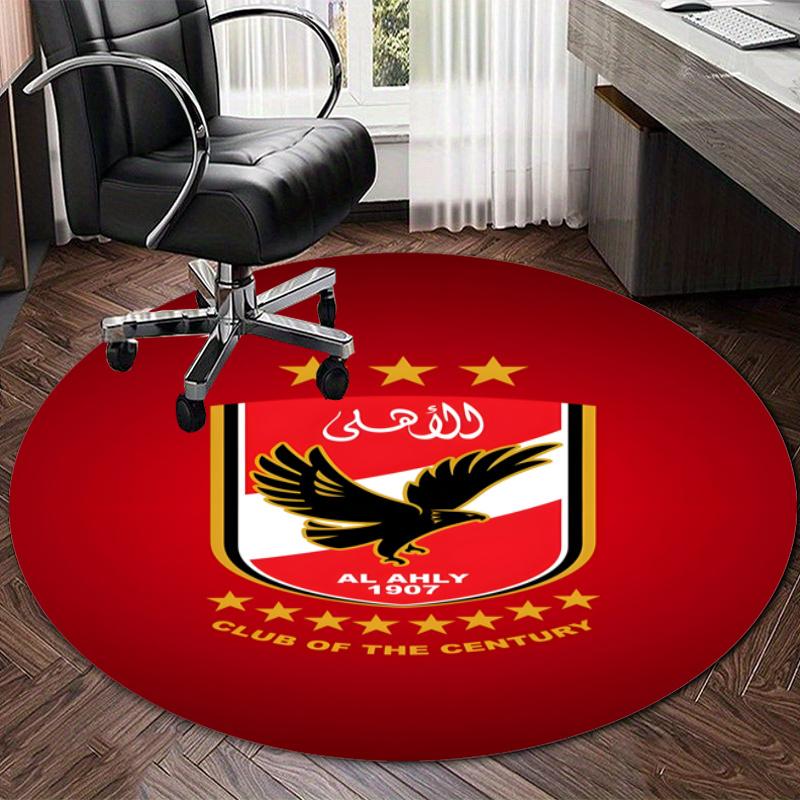 Personalized Al Ahly FC Round Chair Office Rug - Perfect for Mat, Office Chair & More - Ideal Gift for Birthdays and Holidays