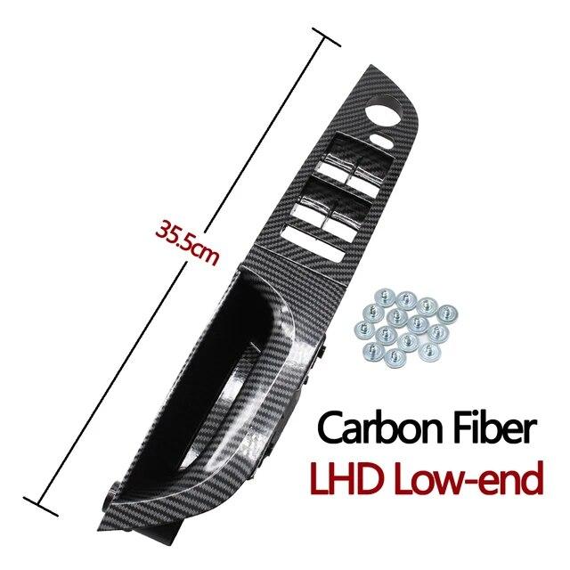LHD RHD Carbon Fiber Interior Door Armrest Pull Handle For BMW 3 Series E90 E91 316 318 320 325 328i 2004-2012