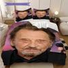 Musician and actor Johnny Hallyday bedding, duvet cover, pillowcase, home decoration, birthday gift (1 * duvet cover+2 * pillowcase, coreless)